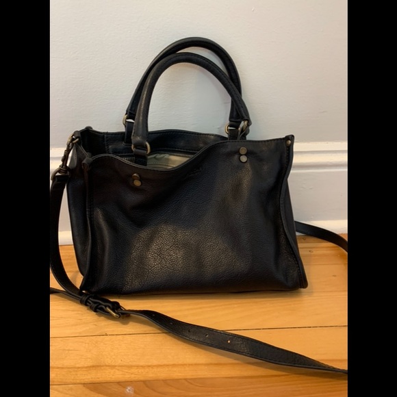 Handbags - American Leather Co. Black Satchel/Crossbody Bag